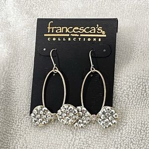 Rhinestone bow earrings